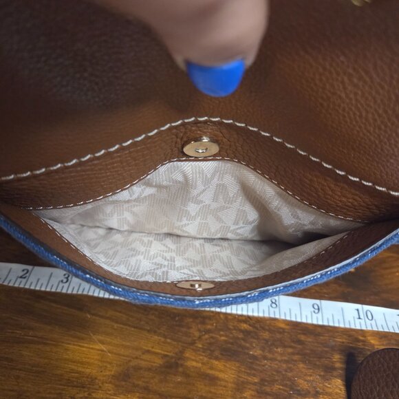 EUC MIchael Kors Signature Denim Shoulder bag - Picture 7 of 12